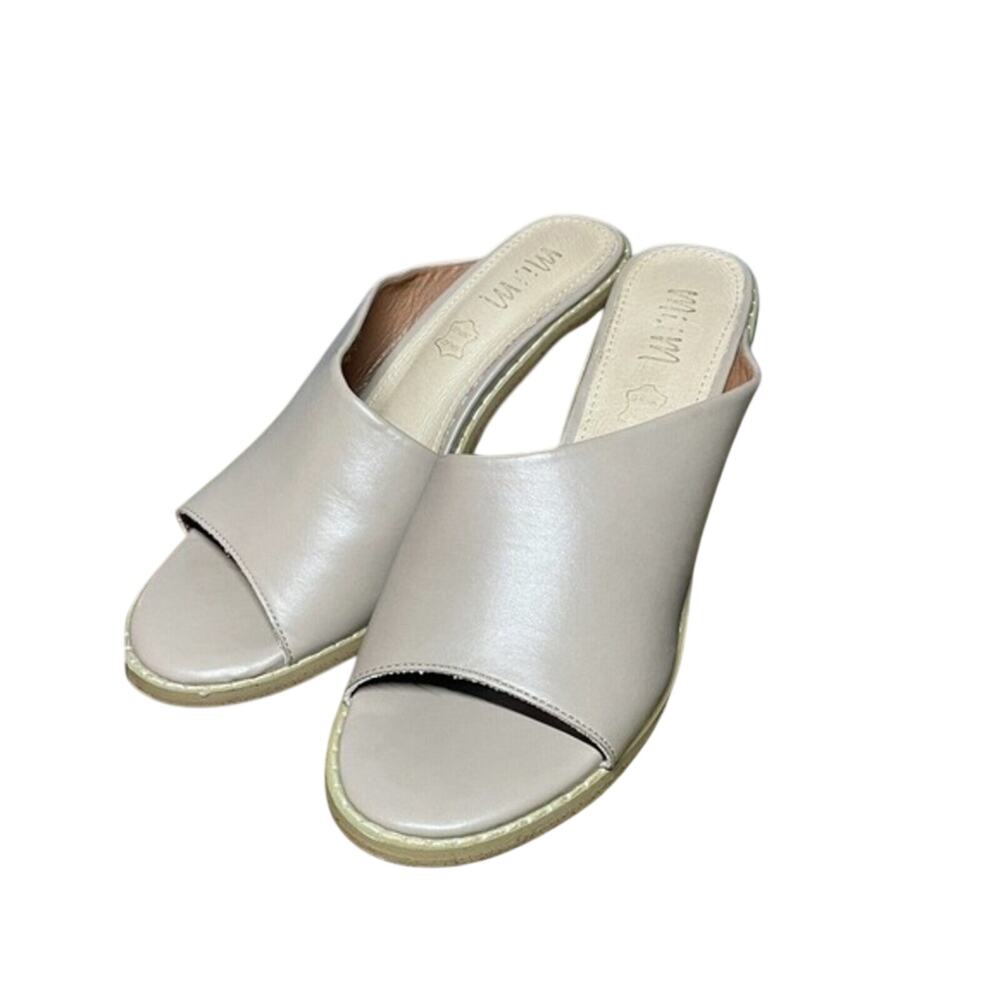 MIIM PEEP TOE Muels Beige Color women's Shoe Size‎ 7.5